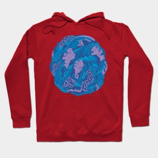 Mountain Blue Abstract Wave of Thoughts No 1 Hoodie